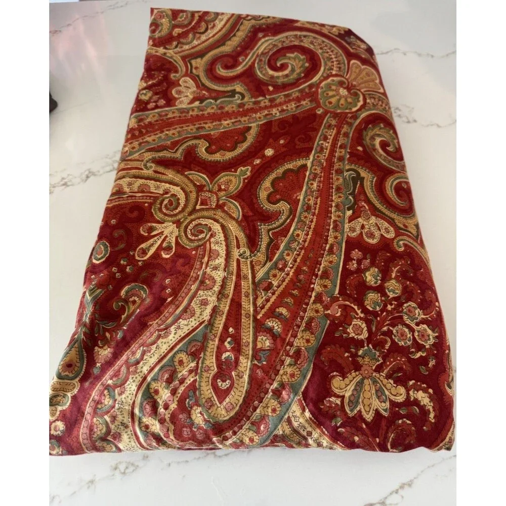 Pottery Barn Caesarea 79737 Paisley King Duvet Cover 2 Pillow Shams 100% Cotton